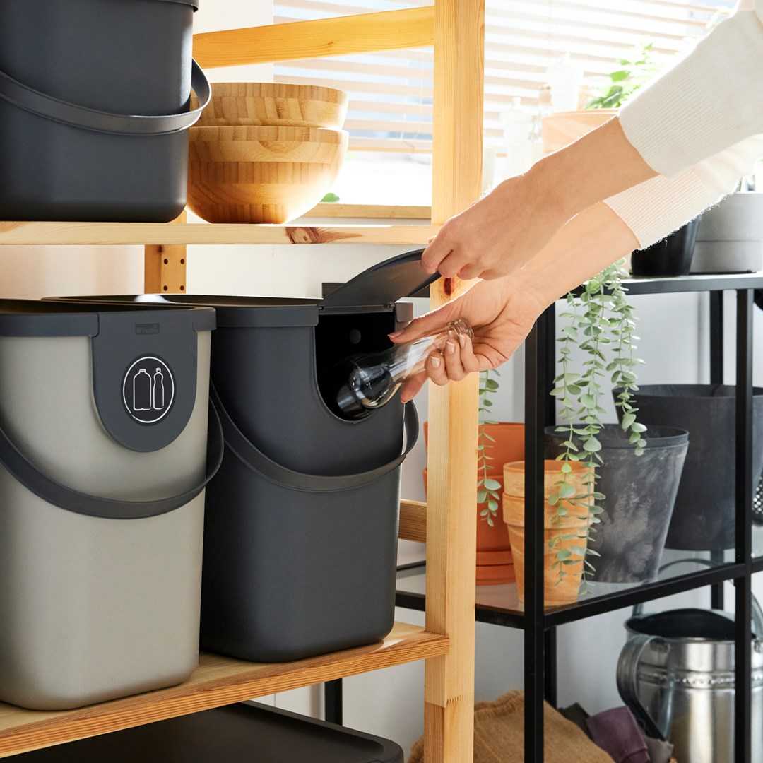 rotho Albula Cappuccino - waste sorting container - 25l