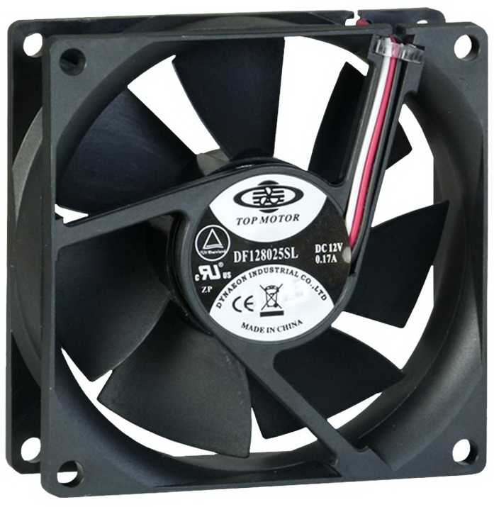 INTER-TECH 80mm Fan, Bulk, 80x80x25mm (black)