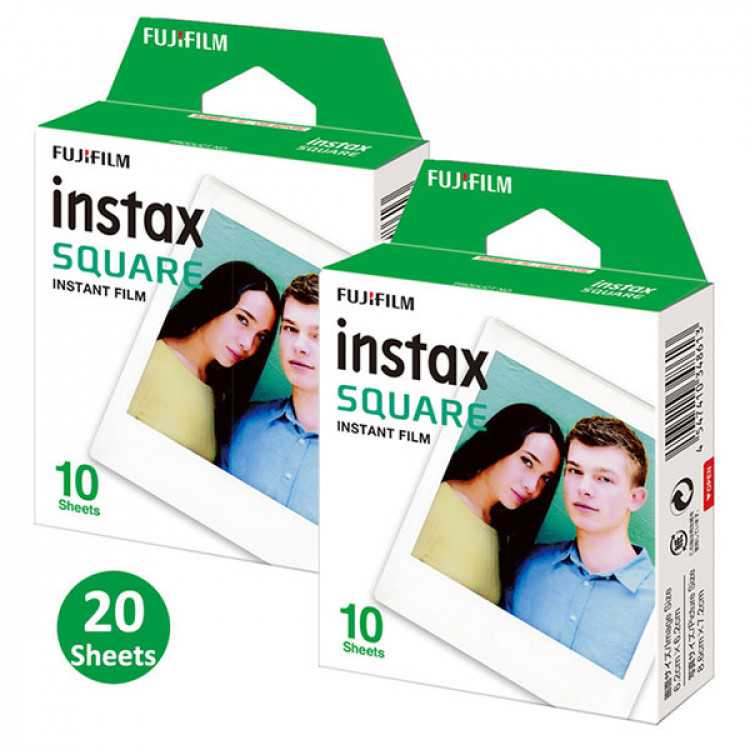 Fujifilm INSTAX Color Film Square Glossy (20 Sheets)