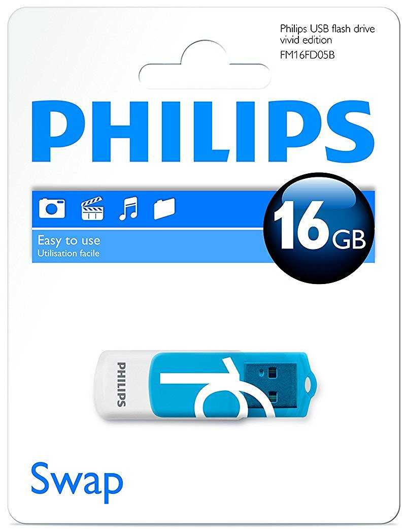 PHILIPS 16GB USB 2.0 Snow Edition, Blue