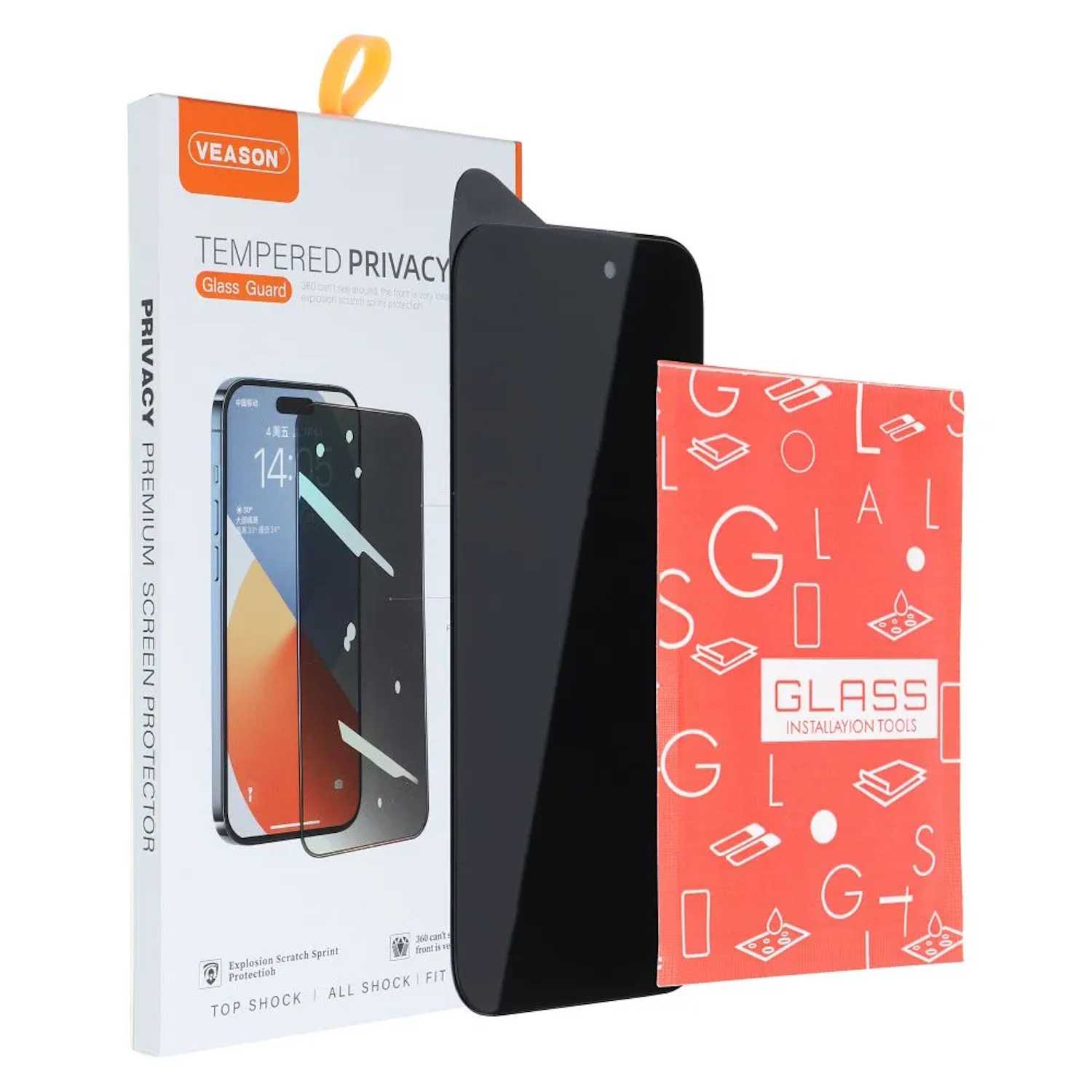 Veason 6D Pro Privacy Glass for iPhone 13 Black