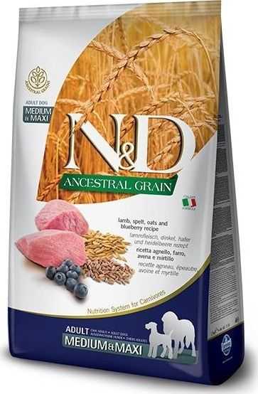 Farmina N AND D Ancestral Grain Puppy Medium AND Maxi Lamb - dry dog food - 12