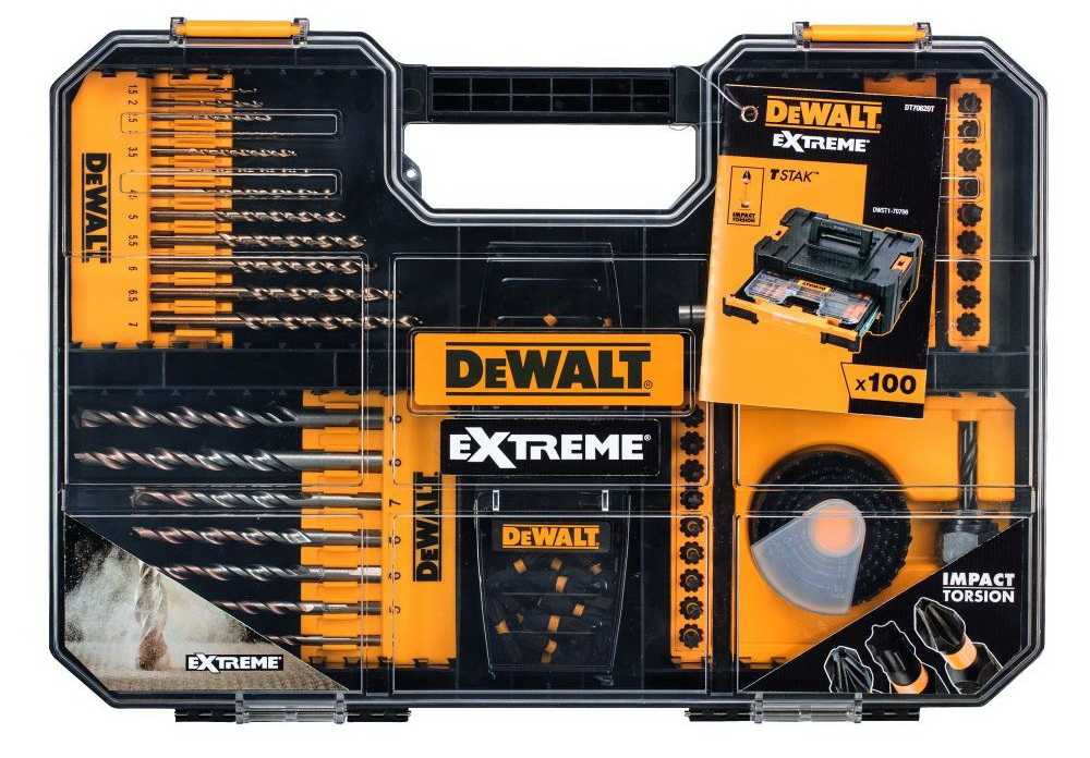 DeWalt  Accessory set with 100 pieces: