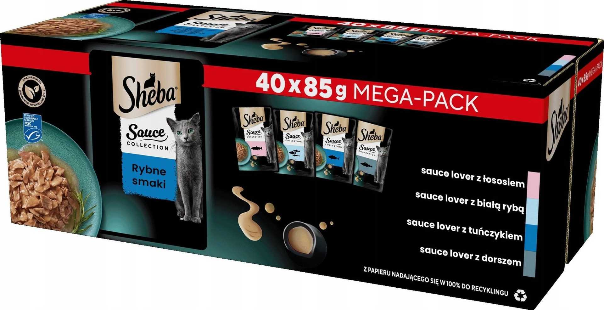 Sheba Sauce Collection – Fish Flavors Collection, 85g x 40 pieces