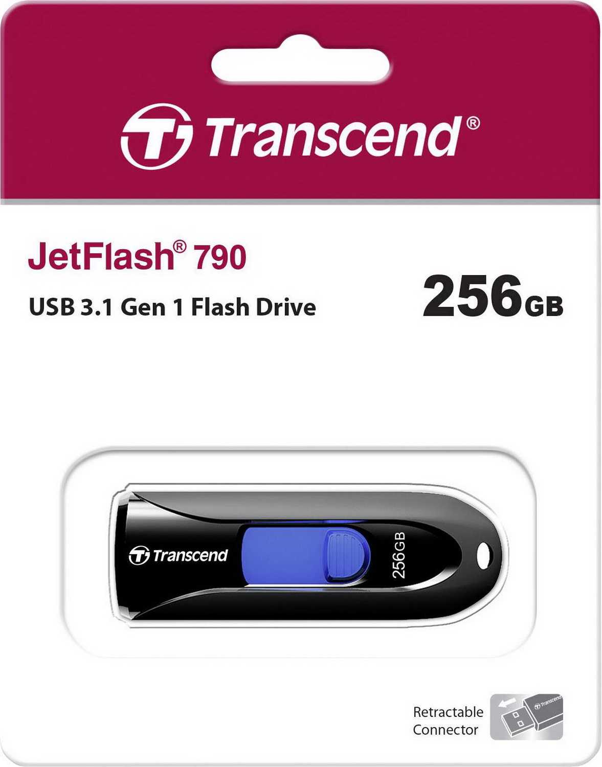 Transcend 256GB JetFlash 790 USB 3.1 Black