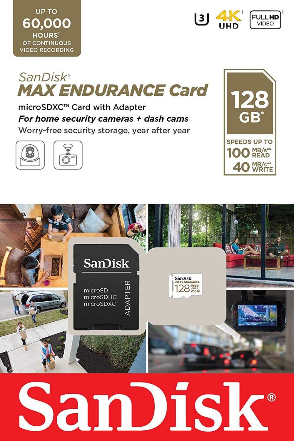 SANDISK 128GB Max Endurance microSDXC UHS-III