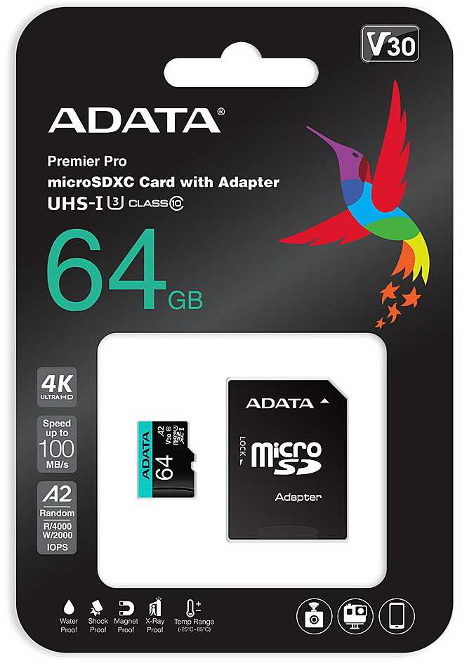Adata 64GB Premier micro SDXC UHS-I + Adapter