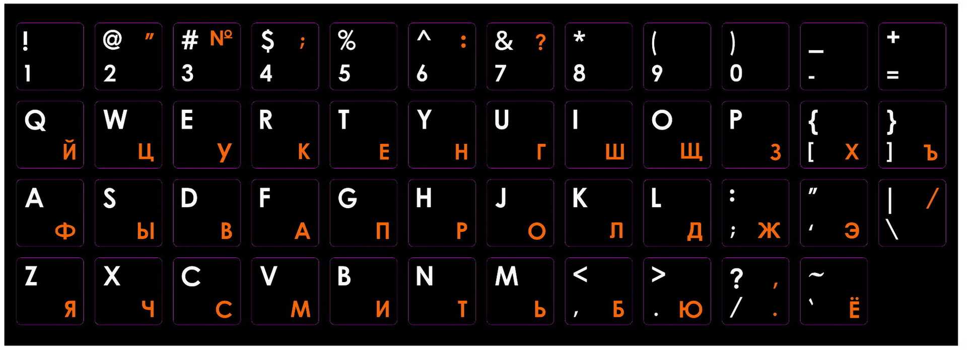 Fusion Accessories Laminated Stickers RU / ENG Orange
