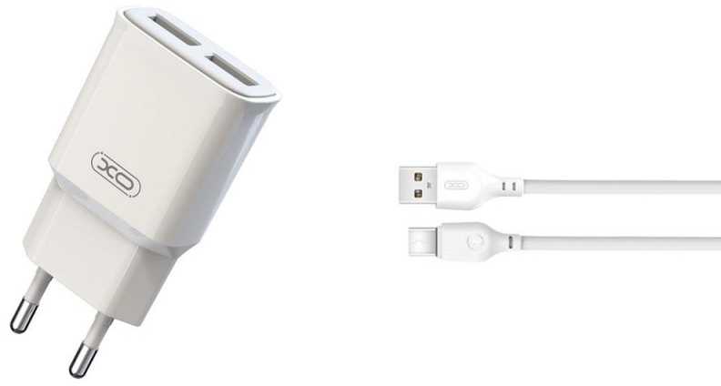 XO L92С 12W + USB-C 1m cable, White