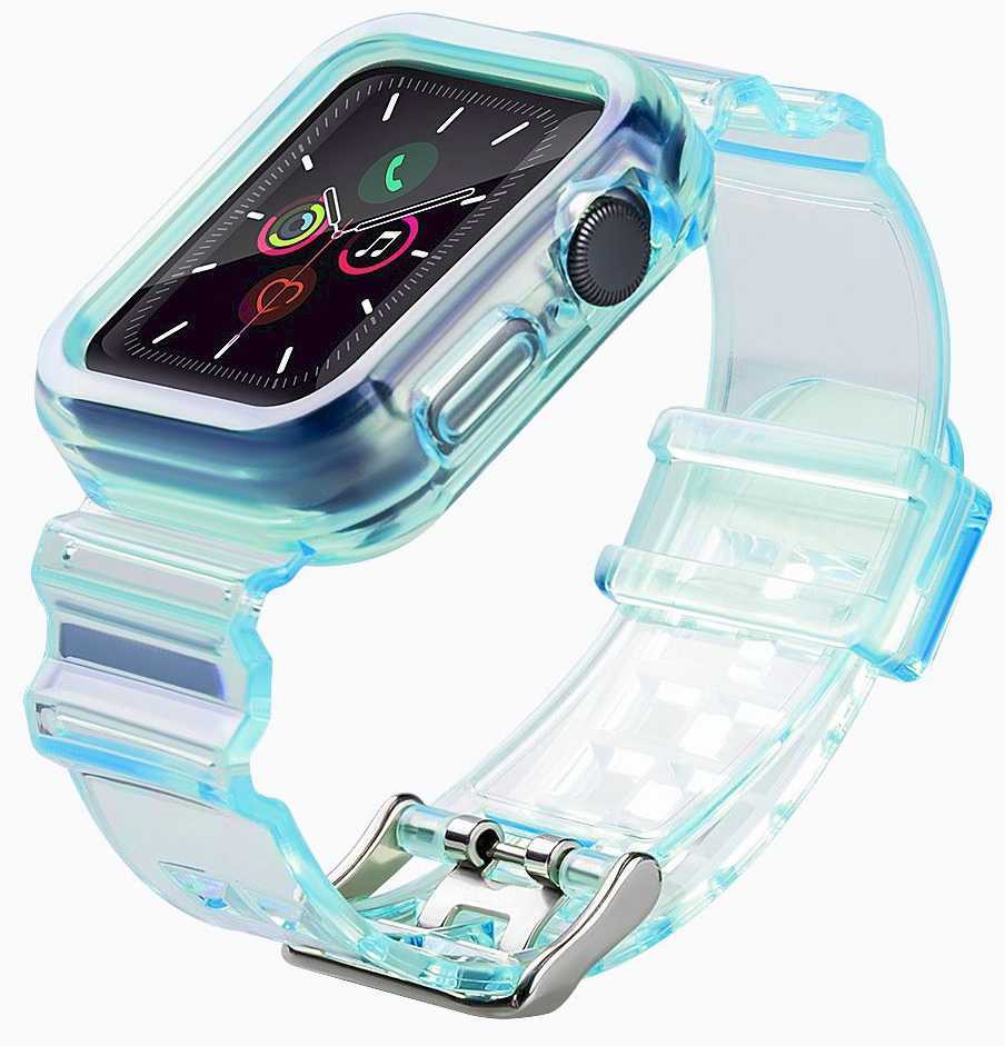 Fusion Accessories 42/44/45mm Blue Light Set silicone band