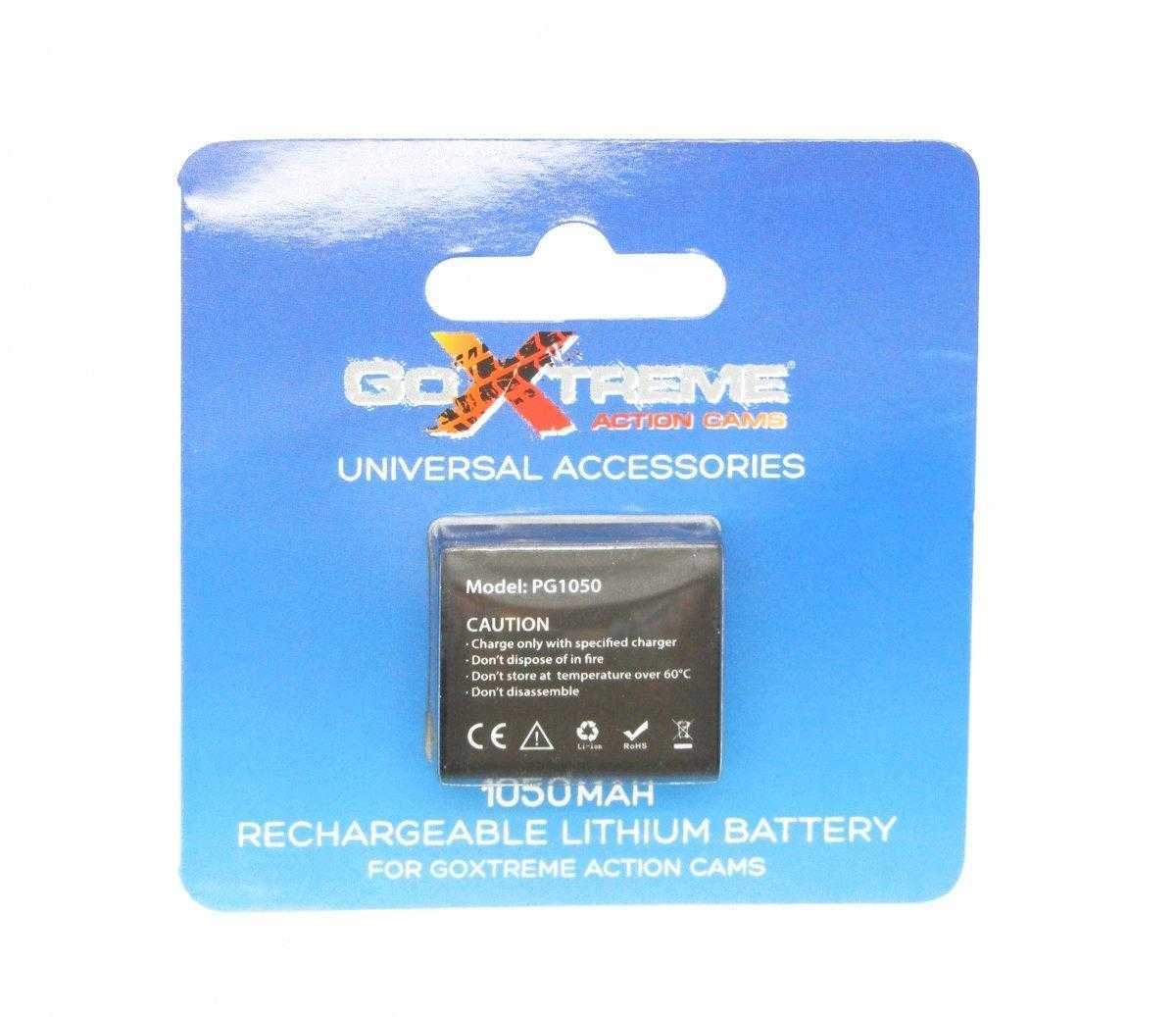 GoXtreme 1050mAh battery for Rallye, Endurance, Discovery AND Pione