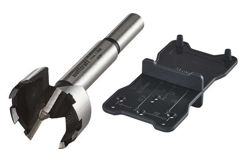 Wolfcraft Forstner Drill 35 x 90mm with template (8728000)