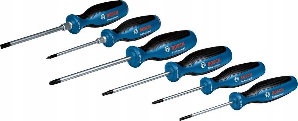 BOSCH screwdriver set SL/PH/PZ/TX Professional, 6-piece (blue/black, 2)