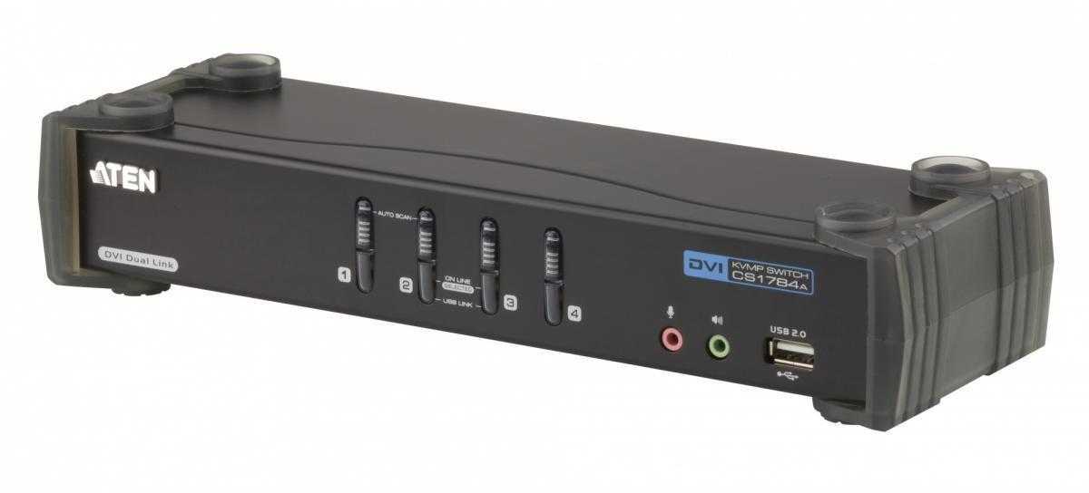 ATEN 4-Port USB DVI Dual Link/Audio KVMP Switch