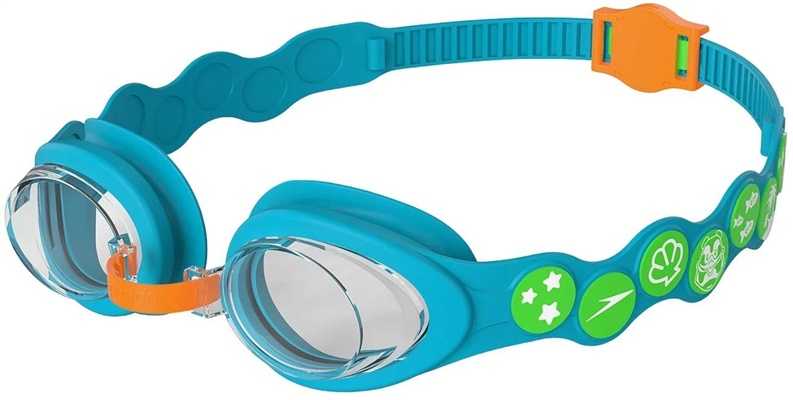 Speedo Infant Spot Goggles, Azure Blue/Fluo Green