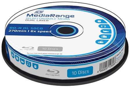 MediaRange Bluray 50GB 10pcs BD-R cake