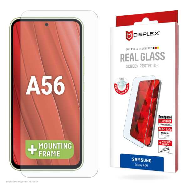 DISPLEX Real Glass Samsung Galaxy A56 2D-Glass, EcoFrame