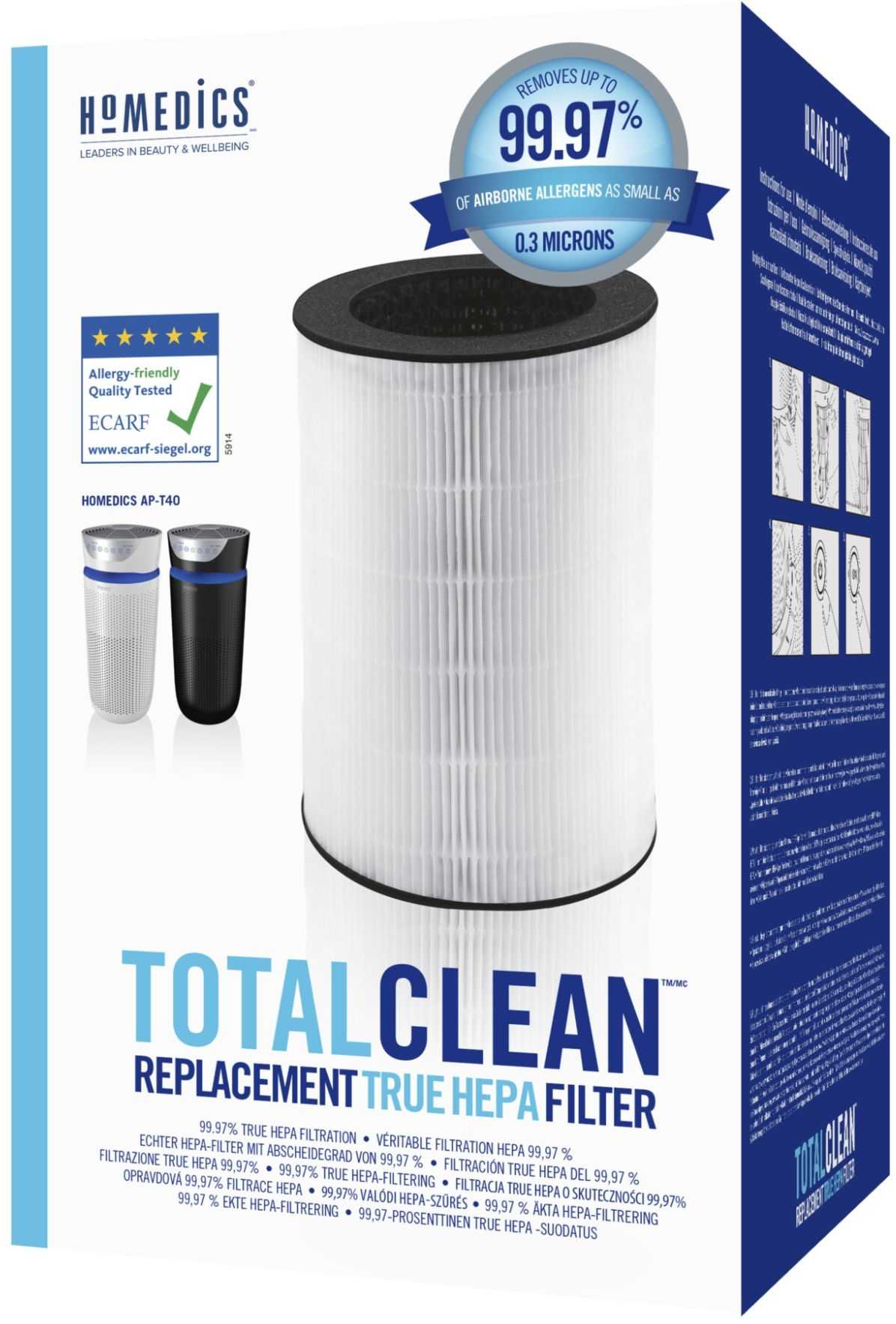 Homedics AP-T40FLR HEPA filter
