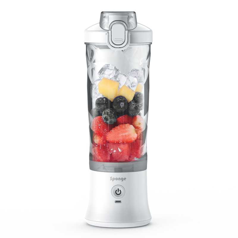 Sponge 600ml Shaker with USB-C charging, white