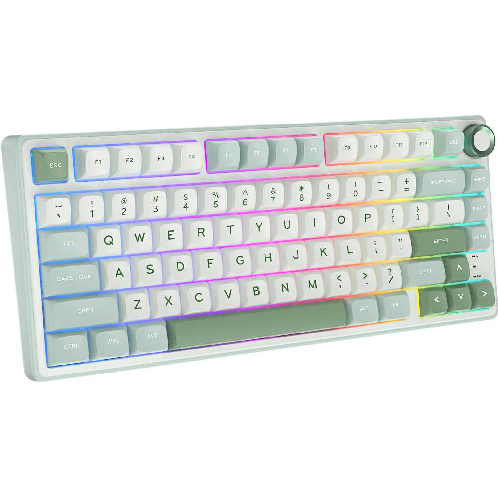 Royal Kludge R75 RGB Sky Cyan wired keyboard, 75%
