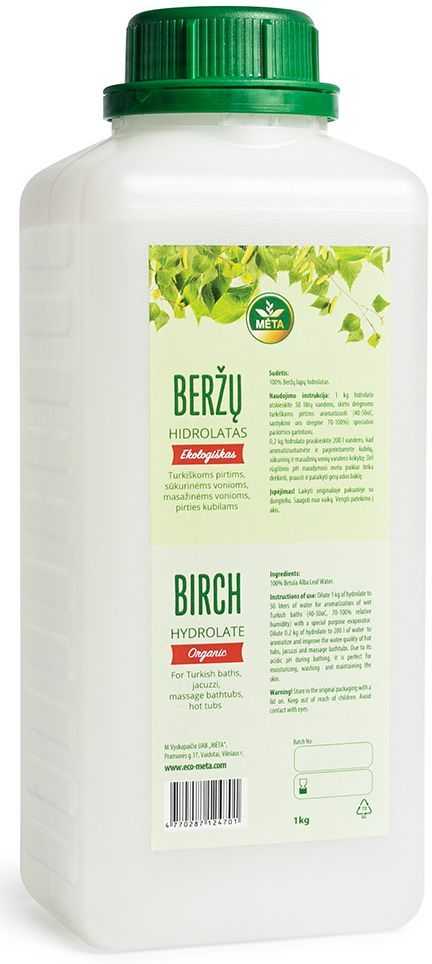 META Organic Birch Hydrolate 1kg