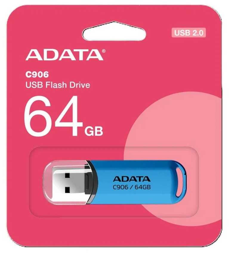 Adata 64GB C906 USB 2.0 Blue Pendrive