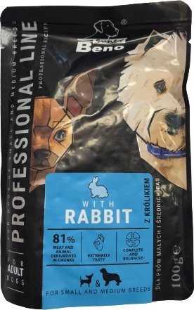 Super Benek SUPER BENO Adult Small and Medium Rabbit – Wet Food – 100 g