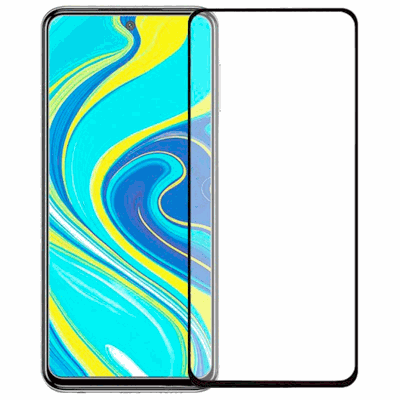 Fusion Accessories "5D Full Glue Tempered Glass for Xiaomi Note 9 Pro/Note 9S" Black