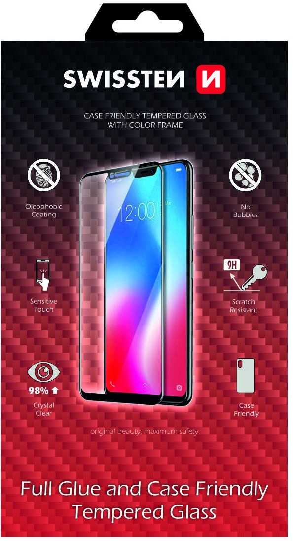 Swissten "Full Face 5D Tempered Glass for iPhone XS Max" Black
