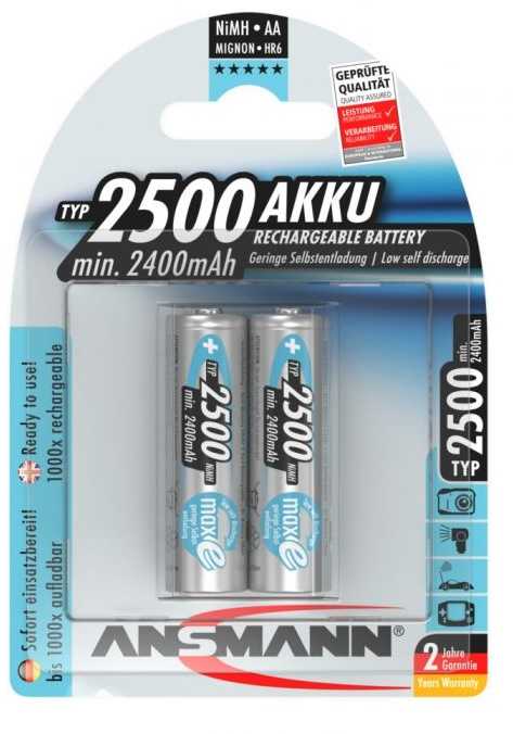 Ansmann maxE 2500mAh NiMH (silver) (5035432)