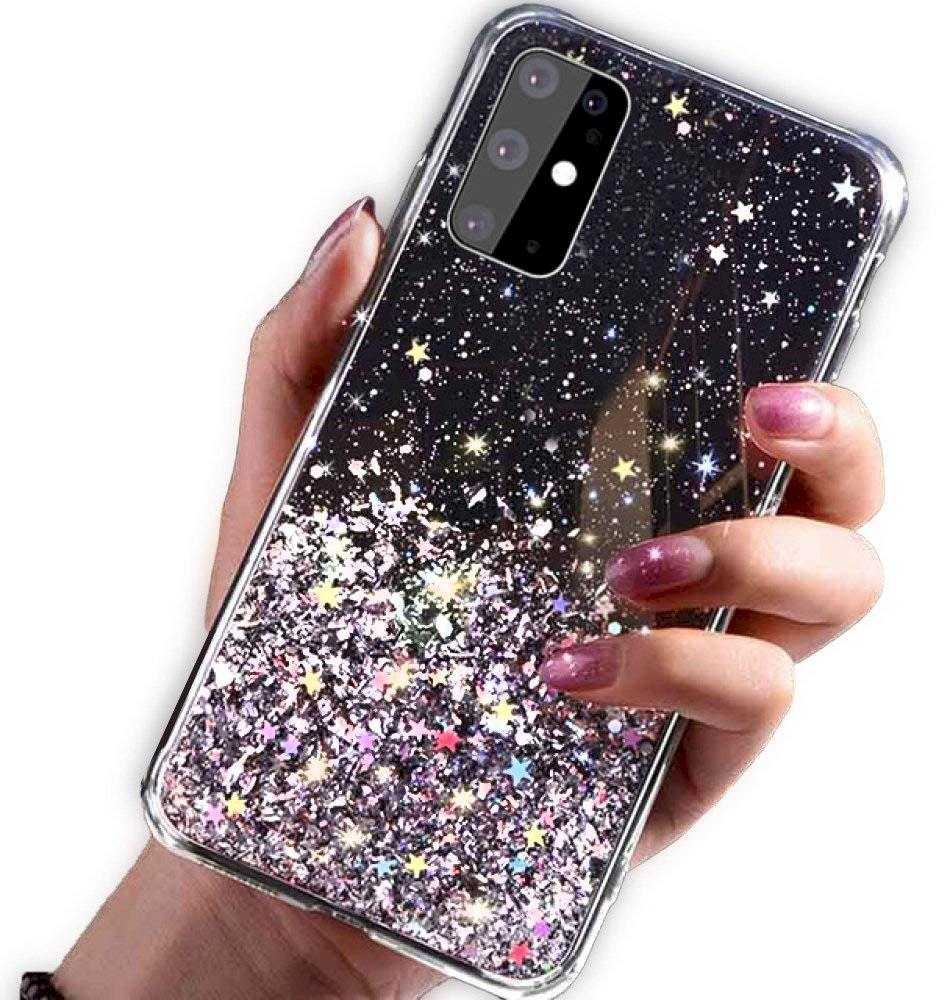 Fusion Accessories Black "Glue Glitter Silicone Case for iPhone 13 Pro"
