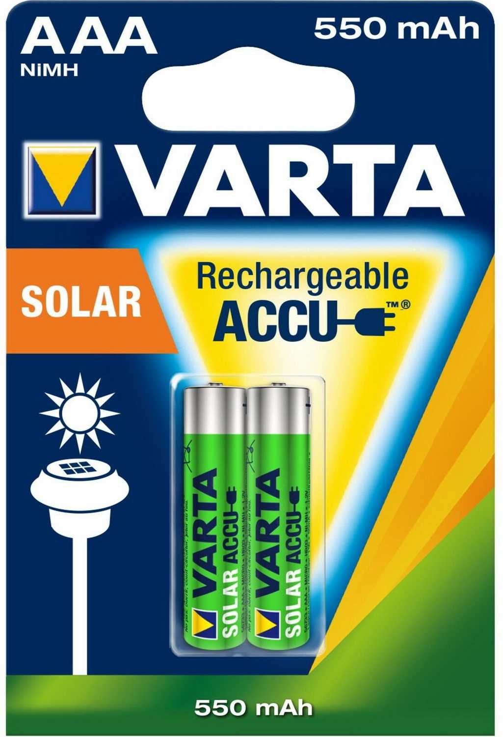 Varta Rechargeable Solar AAA HR03 550mAh