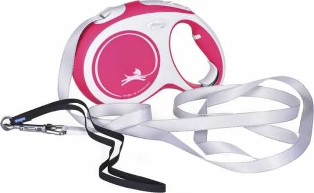Flexi automatic leash, Comfort L tape, 5 m, red.