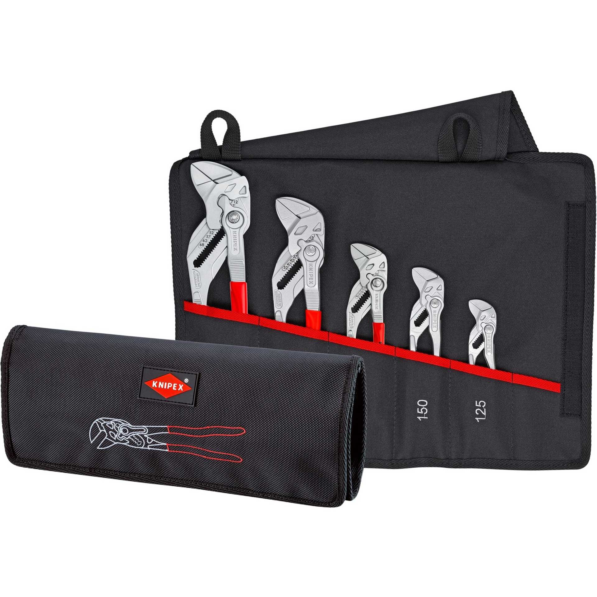 Knipex pliers wrench set 00 19 55 S4, pliers set (red, 5-piece)