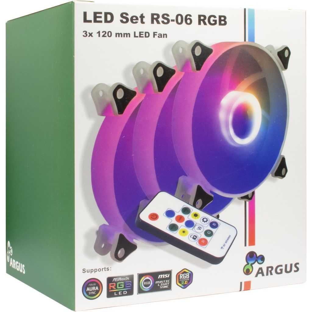 INTER-TECH Argus RS-06 RGB Fan Set 120 mm Case Fan 88885530