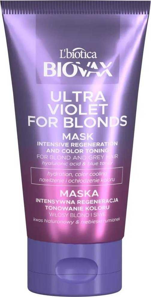 Noname L'BIOTICA_Biovax Ultra Violet For Blonds Mask intensively regenerating