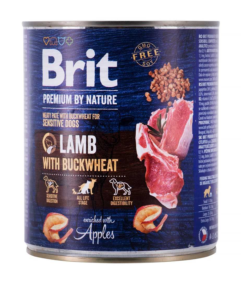 Brit Premium by Nature Lamb with Buckwheat – Wet dog food – 800 g