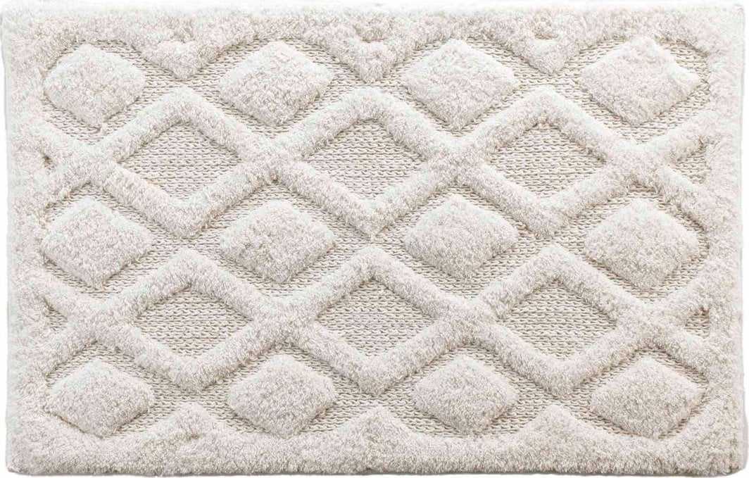 Douceur d`Interieur Bathmat Nemesis, cotton, beige, 80x50cm