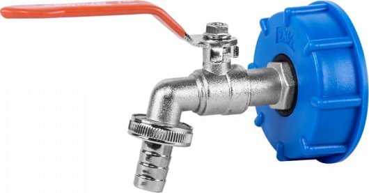 BRADAS Set - IBC nut S60x6, tap with outlet to GZ 3/4", plug