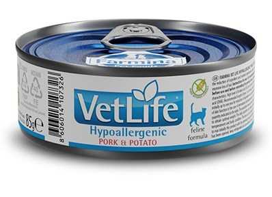 Farmina Vet Life Hypoallergenic Pork AND Potato – wet cat food – 85 g