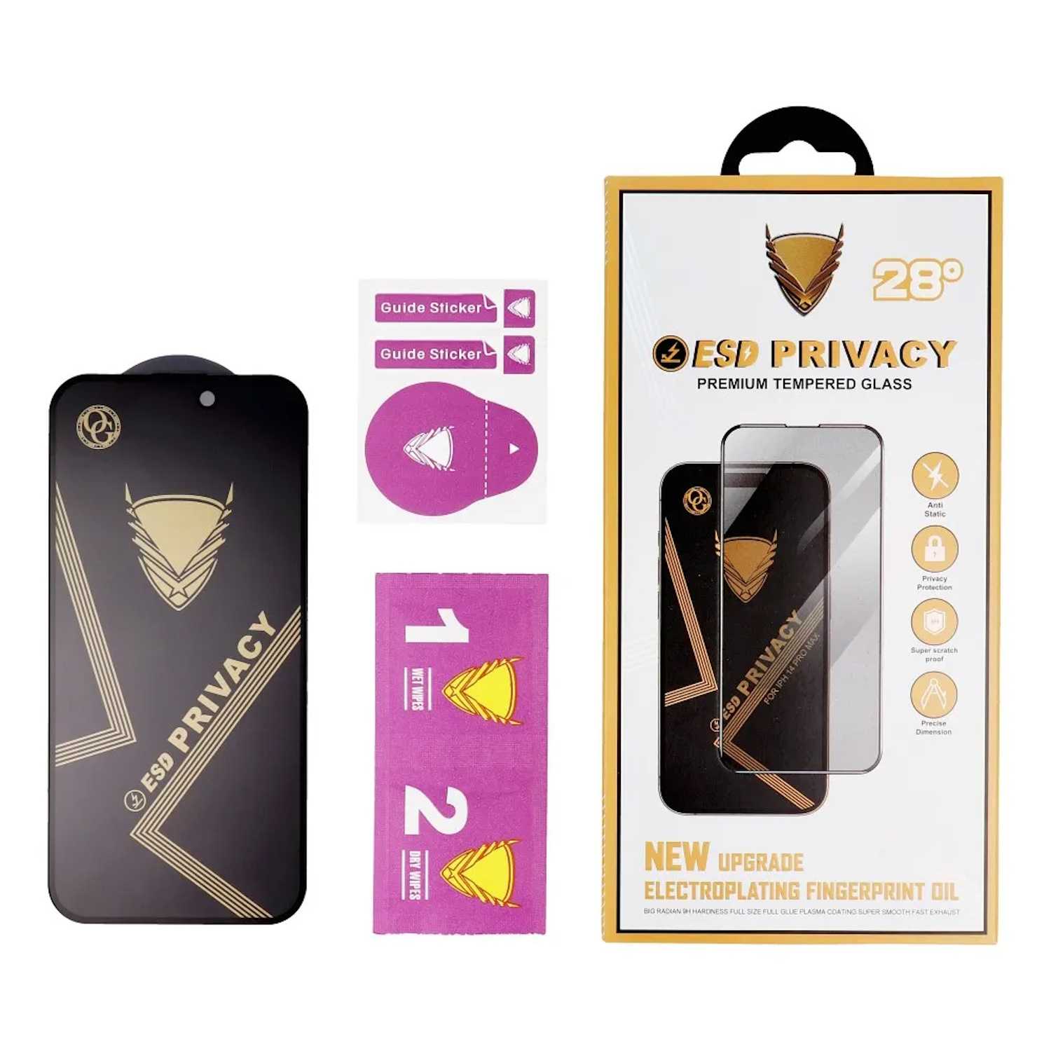 Riff 9H Pro Privacy Tempered Glass for iPhone 16