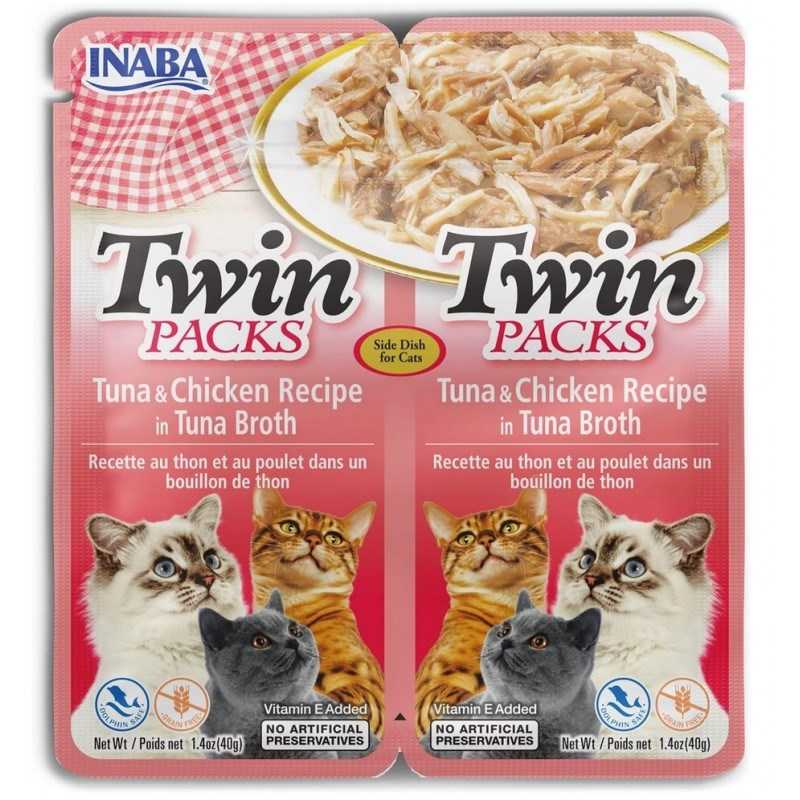 INABA CAT Twin Tuna with Chicken in Broth – cat treat – 2 x 40g