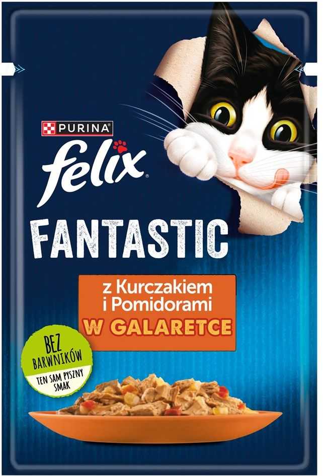 Purina Felix Fantastic Chicken + Tomato 85g