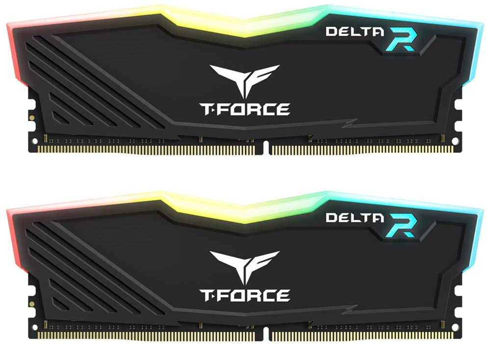 TEAM GROUP T-Force Delta RGB Black 2x8GB DDR4 3600MHz DIMM TF3D416G3600HC18JDC01