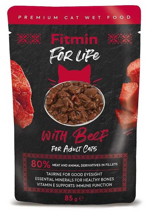FITMIN For Life Adult Beef – wet cat food – 85 g