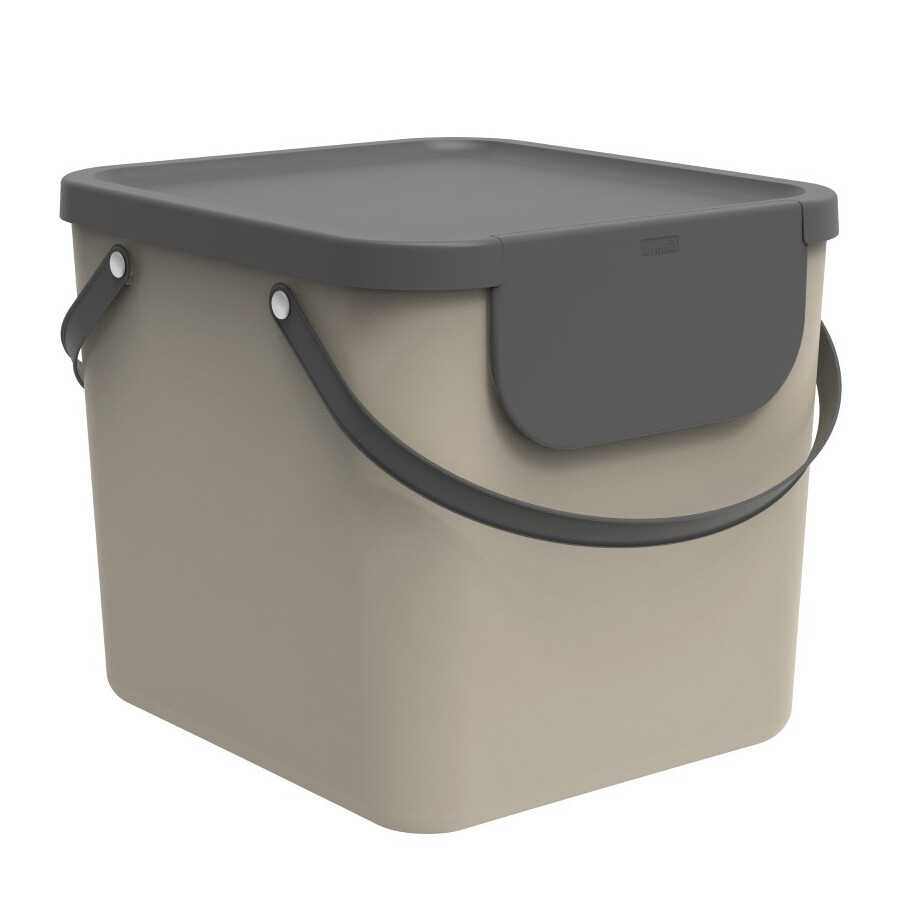 rotho Albula Cappuccino Waste Sorting Container 40L