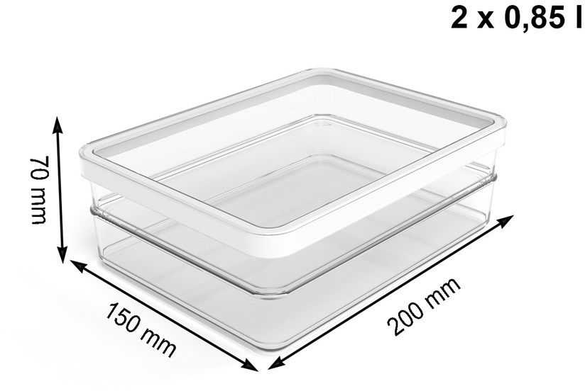 rotho Loft 2 x 0.85 L transparent