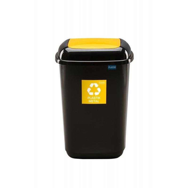 PLAFOR Bin 28L Recycling Yellow