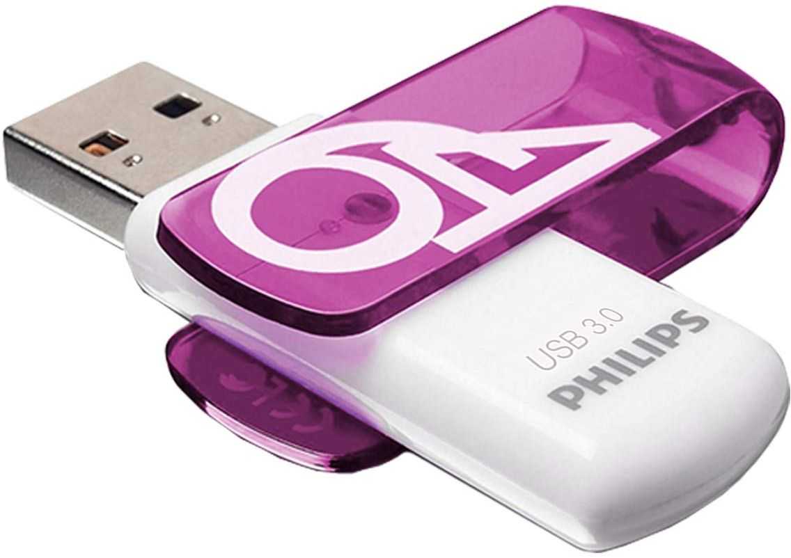 PHILIPS 64GB USB 3.0 Vivid Edition White/Purple