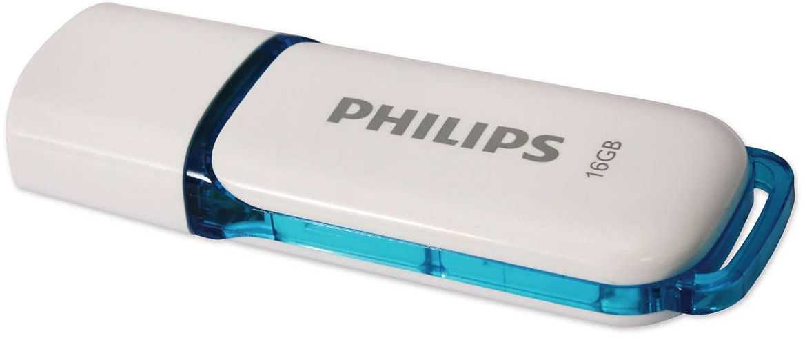 PHILIPS 16 GB USB 2.0 Snow Edition, White/Blue